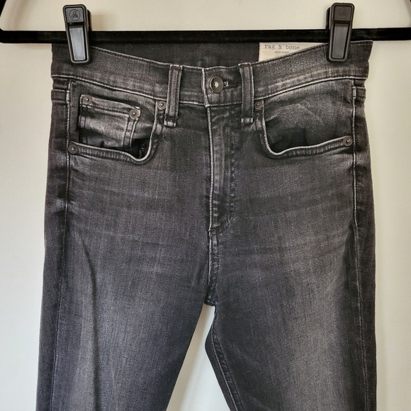 VGUC Rag & Bone Lenox High Waist Ankle Skinny Black 24 - Picture 4 of 14
